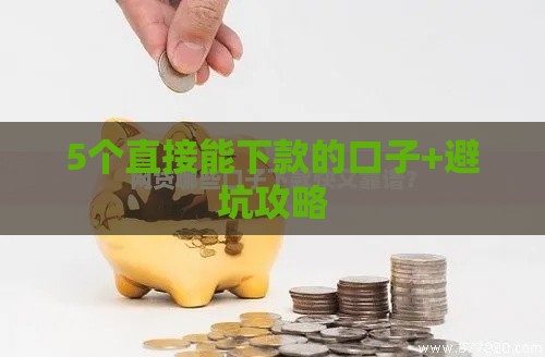 5个直接能下款的口子+避坑攻略