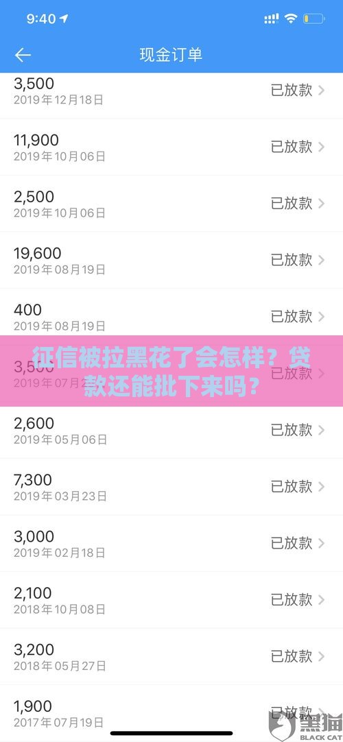 征信被拉黑花了会怎样？贷款还能批下来吗？