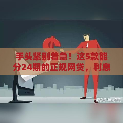 手头紧别着急！这5款能分24期的正规网贷，利息低、放款快