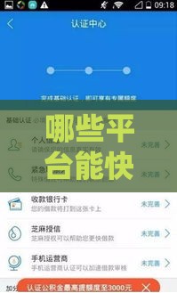 哪些平台能快速借到几万块？