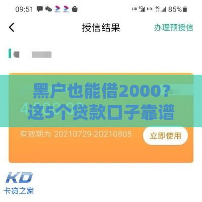 黑户也能借2000？这5个贷款口子靠谱吗？实测避坑指南