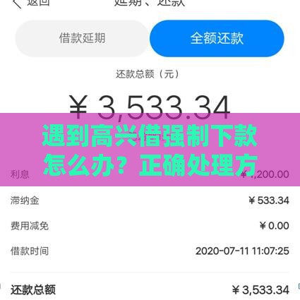 遇到高兴借强制下款怎么办？正确处理方法全解析
