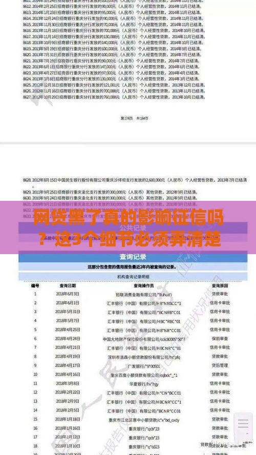 网贷黑了真的影响征信吗？这3个细节必须弄清楚