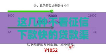 这几种不看征信下款快的贷款渠道你知道吗？