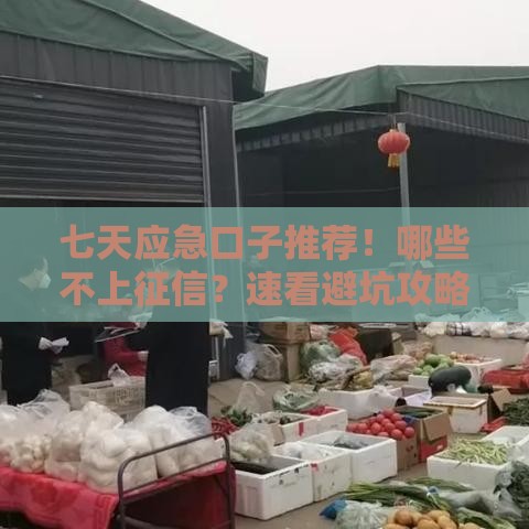 七天应急口子推荐！哪些不上征信？速看避坑攻略