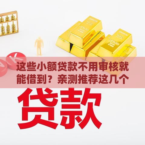 这些小额贷款不用审核就能借到？亲测推荐这几个平台