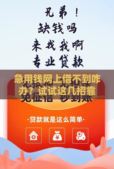 急用钱网上借不到咋办？试试这几招靠谱方法！