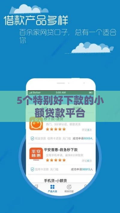 5个特别好下款的小额贷款平台
