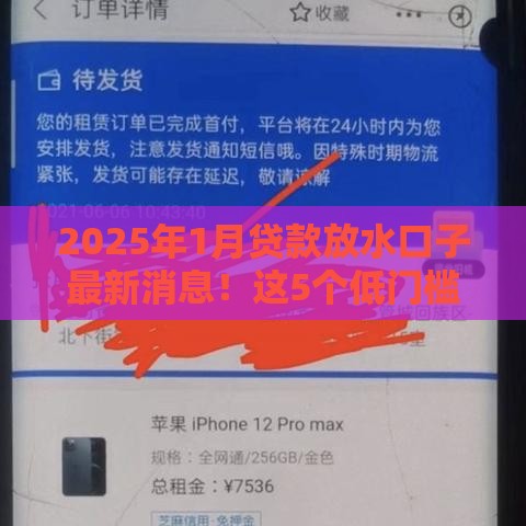 2025年1月贷款放水口子最新消息！这5个低门槛渠道别错过