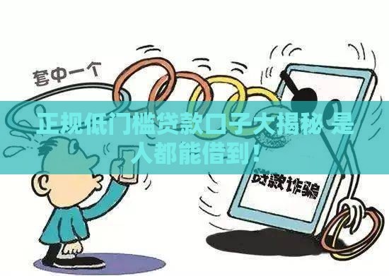 正规低门槛贷款口子大揭秘 是人都能借到！
