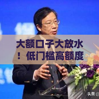 大额口子大放水！低门槛高额度，急用钱的朋友速看攻略