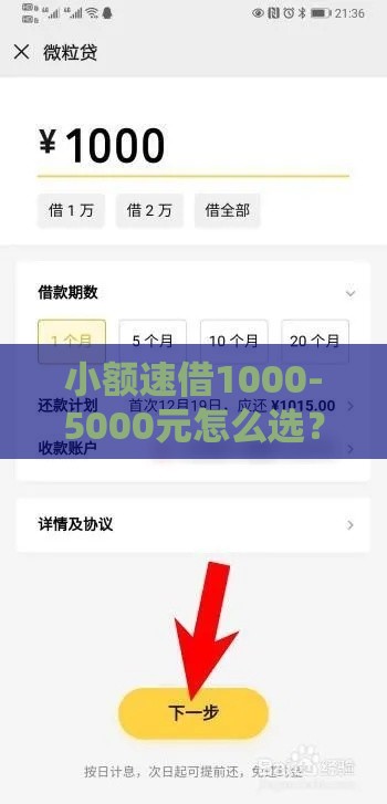 小额速借1000-5000元怎么选？3个技巧教你快速到账