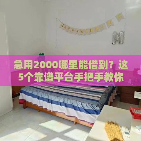 急用2000哪里能借到？这5个靠谱平台手把手教你选
