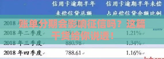 账单分期会影响征信吗？这篇干货给你说透！