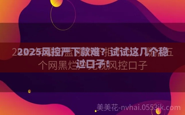 2025风控严下款难？试试这几个稳过口子！