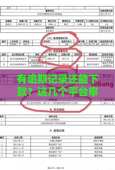 有逾期记录还能下款？这几个平台审核松、放款快！