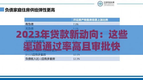 2023年贷款新动向：这些渠道通过率高且审批快