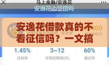 安逸花借款真的不看征信吗？一文搞懂申请条件和审核重点！