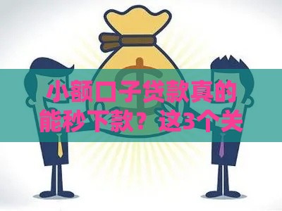 小额口子贷款真的能秒下款？这3个关键点你必须知道！