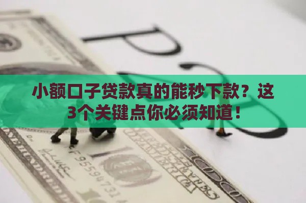 小额口子贷款真的能秒下款？这3个关键点你必须知道！