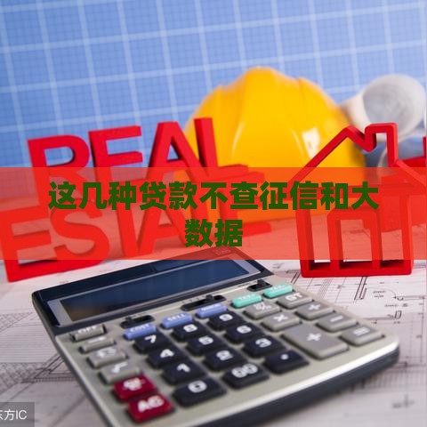 这几种贷款不查征信和大数据