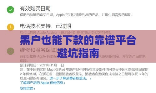 黑户也能下款的靠谱平台避坑指南