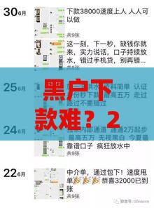 黑户下款难？2025最新口子实测解析！