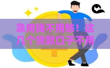 急用钱不用愁！这几个贷款口子不用刷脸也能下款