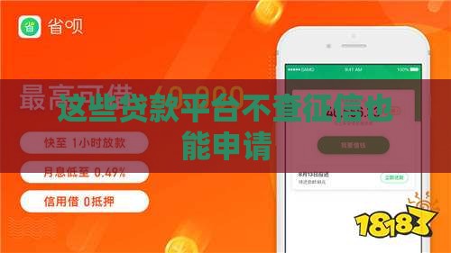 这些贷款平台不查征信也能申请