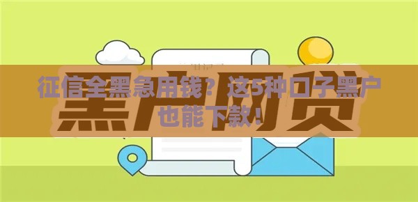 征信全黑急用钱？这5种口子黑户也能下款！