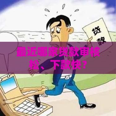 最近哪家贷款审核松、下款快？