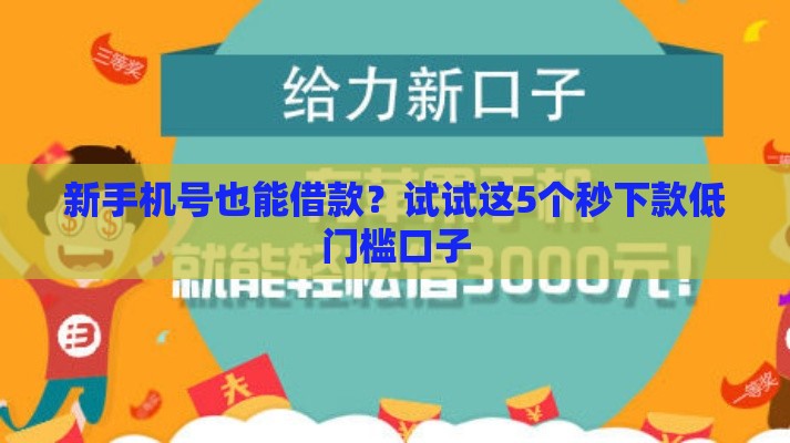 新手机号也能借款？试试这5个秒下款低门槛口子