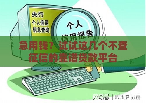 急用钱？试试这几个不查征信的靠谱贷款平台