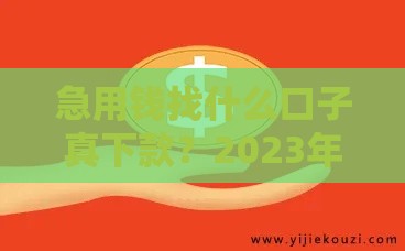 急用钱找什么口子真下款？2023年实测5大靠谱渠道