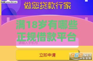满18岁有哪些正规借款平台？低息安全渠道推荐！