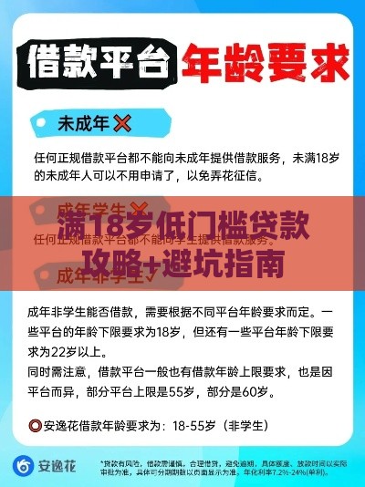 满18岁低门槛贷款攻略+避坑指南