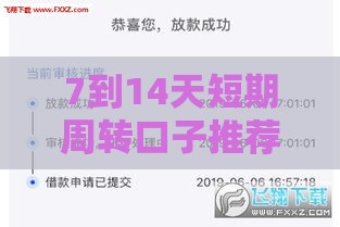 7到14天短期周转口子推荐，正规平台这样选