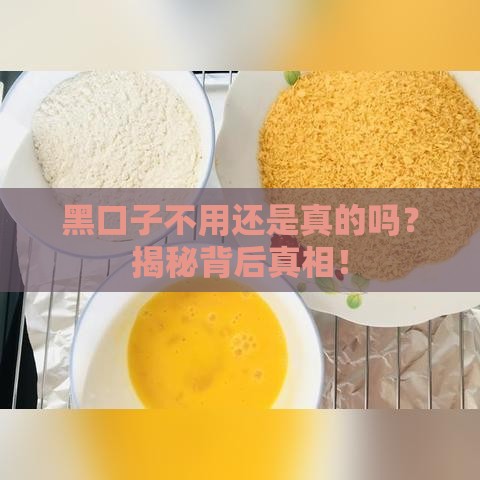 黑口子不用还是真的吗？揭秘背后真相！