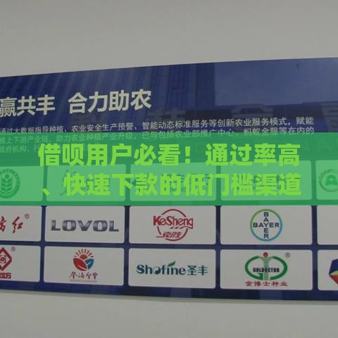 借呗用户必看！通过率高、快速下款的低门槛渠道解析