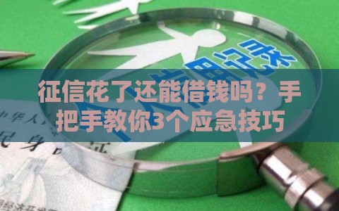 征信花了还能借钱吗？手把手教你3个应急技巧