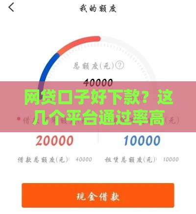 网贷口子好下款？这几个平台通过率高、放款快！