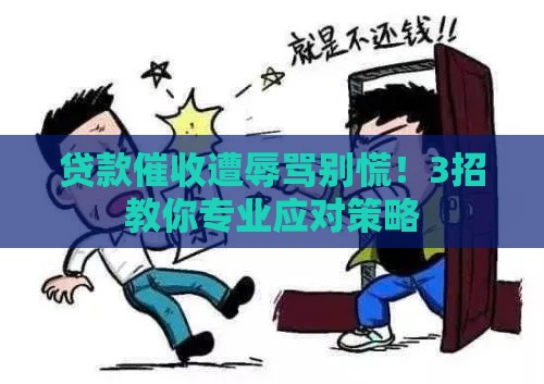 贷款催收遭辱骂别慌！3招教你专业应对策略