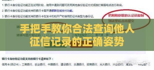 手把手教你合法查询他人征信记录的正确姿势