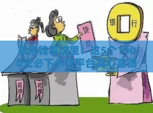 急用钱看这里！这5个1000元必下小贷平台真心靠谱