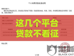 这几个平台贷款不看征信报告，快速下款有门路