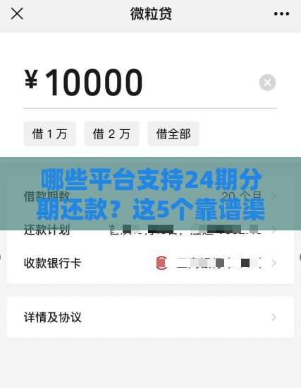 哪些平台支持24期分期还款？这5个靠谱渠道别错过