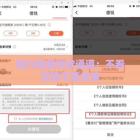 银行隐藏贷款通道：不看征信不查负债