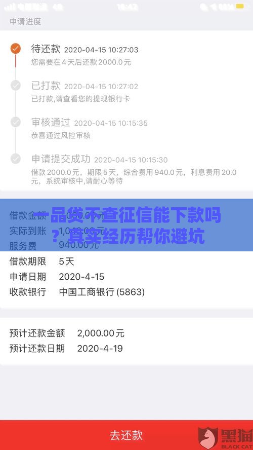 一品贷不查征信能下款吗？真实经历帮你避坑