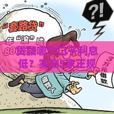 贷款哪个口子利息低？实测5家正规平台哪家更划算