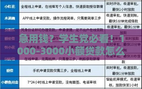急用钱？学生党必看！1000-3000小额贷款怎么选最安全